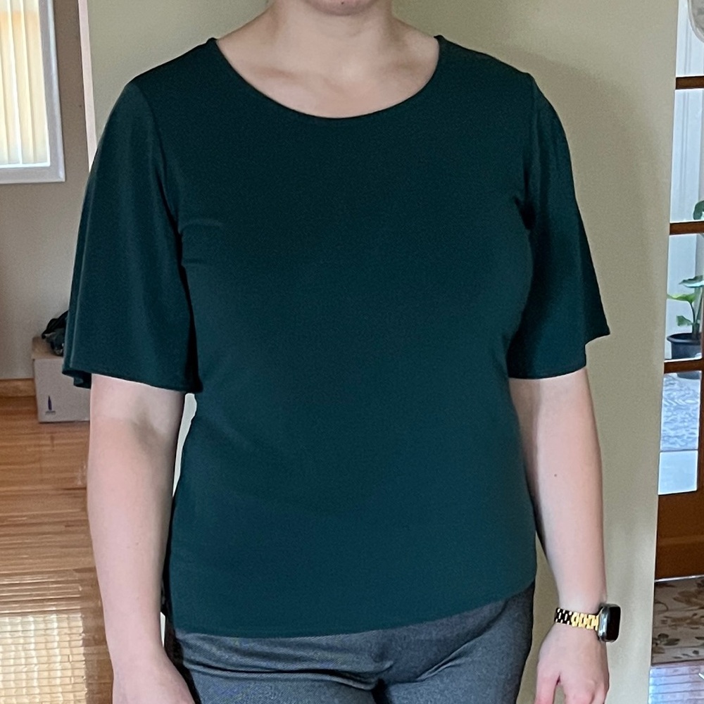 Green Envelope Green Blouse Elegant Top